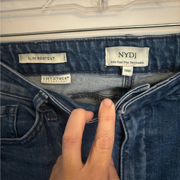 Slim cropped boot cut jeans size 14 NYDJ - Picture 5 of 7